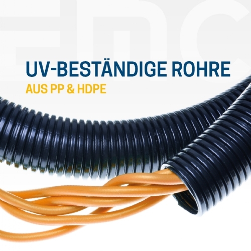 CORRUGATED CONDUIT WITH 20 YEARS UV-RESISTANCE