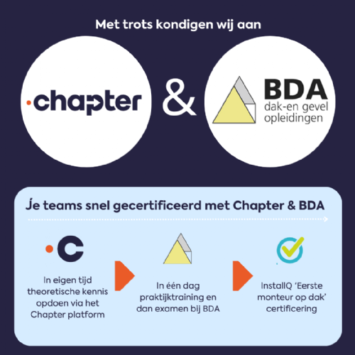 Hybride cursus 1e monteur op dak (ism partner BDA) - InstallQ